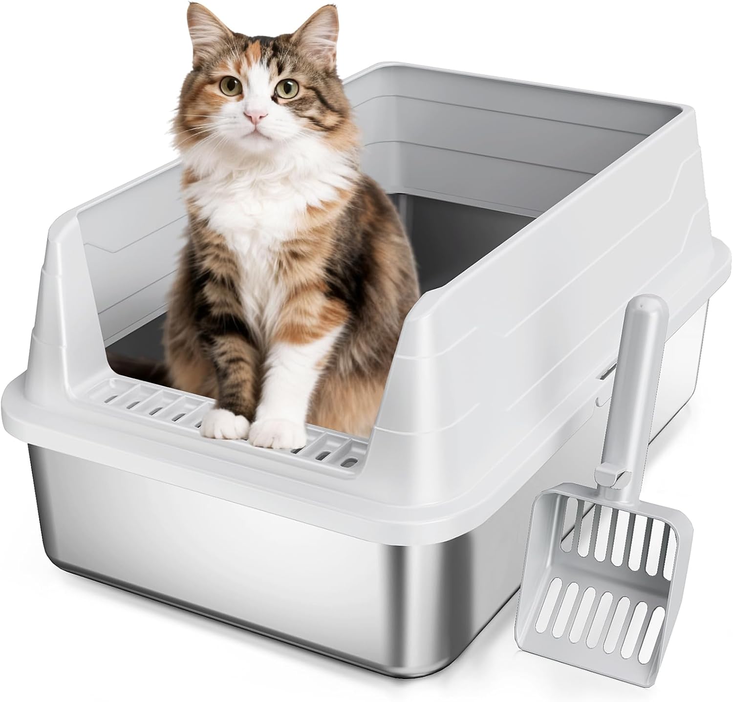 KISENG Stainless Steel Litter Box