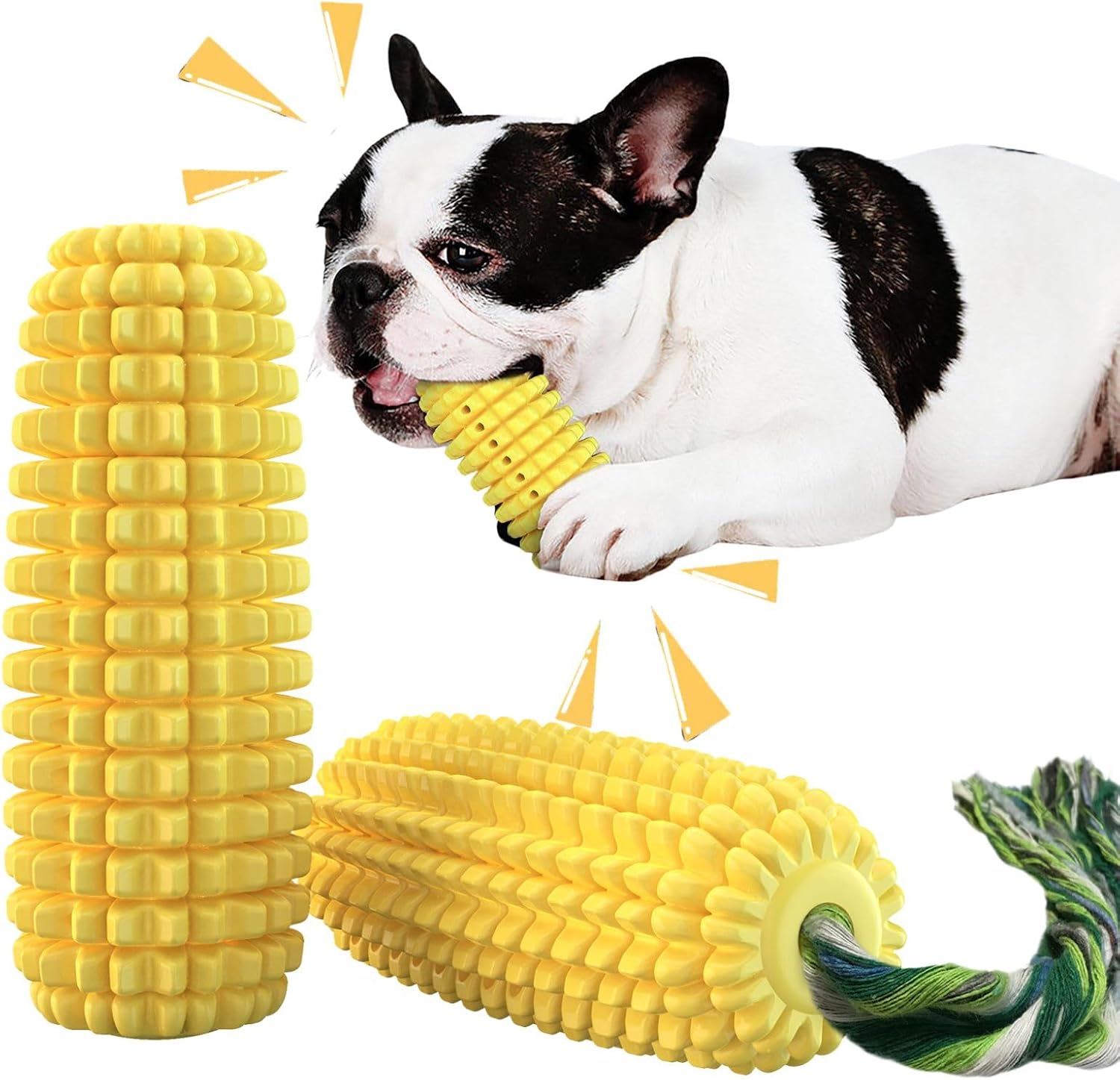 Corn Squeaky Dental Chew Toy