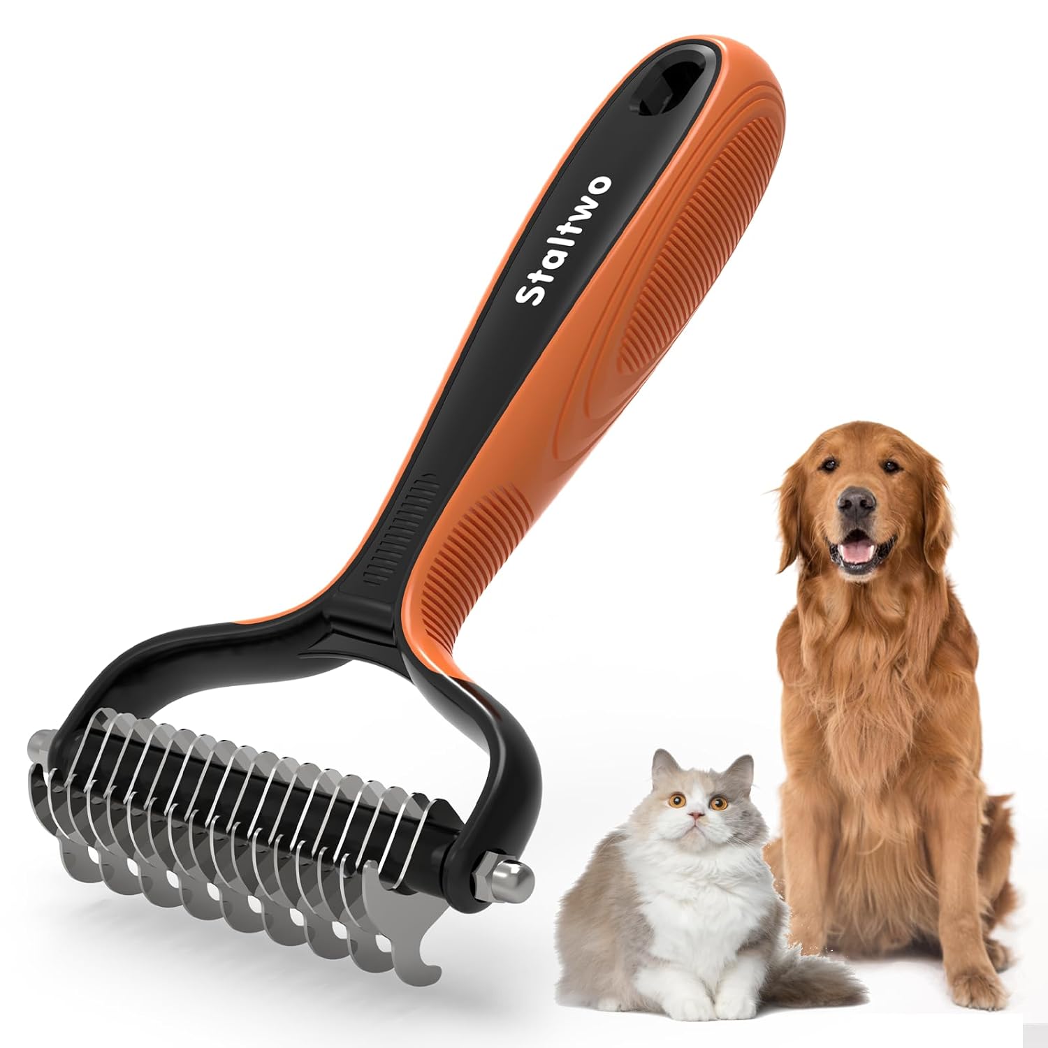 Staltwo 2-in-1 Deshedding Brush