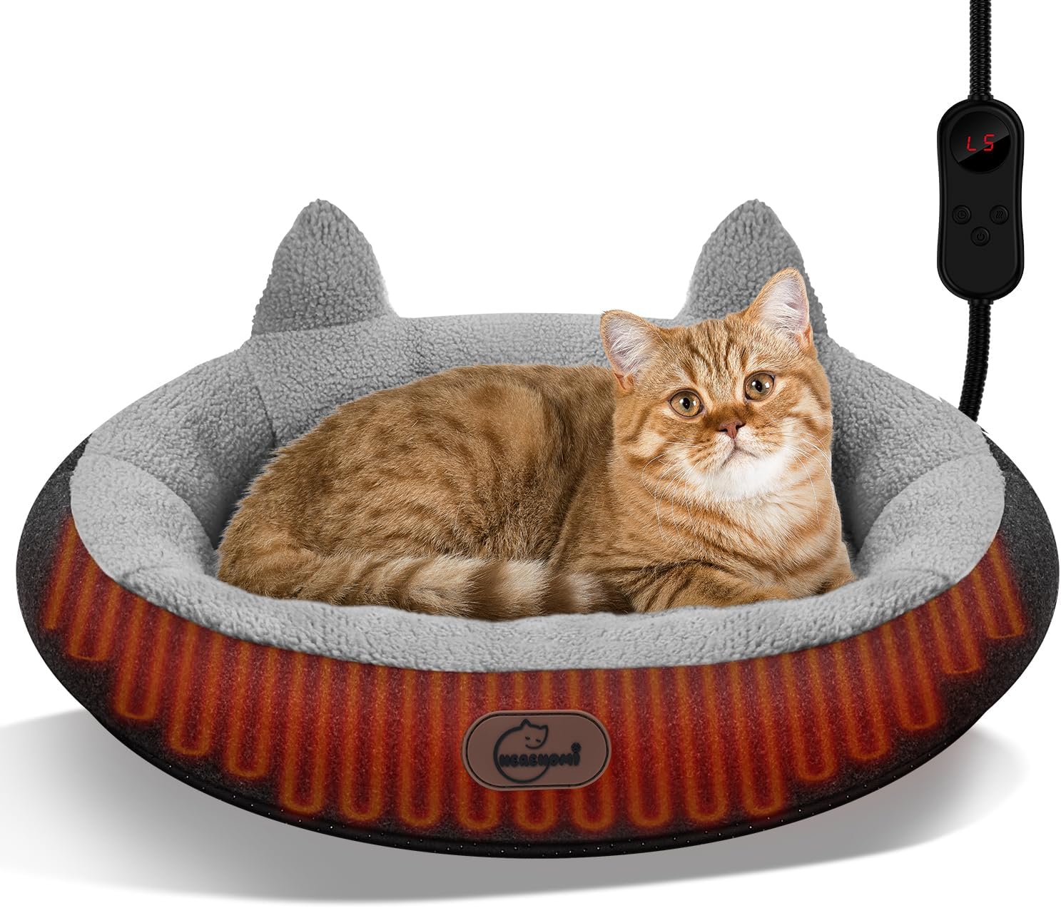herehomi Heated Donut Cat Bed