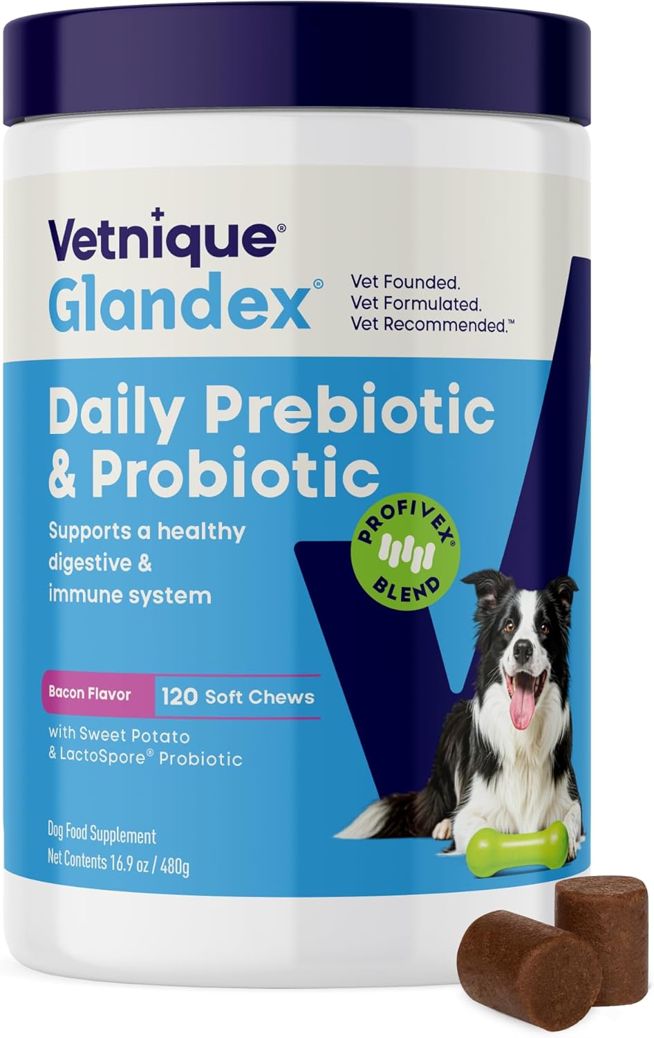 Vetnique Glandex Bacon Probiotic Chews