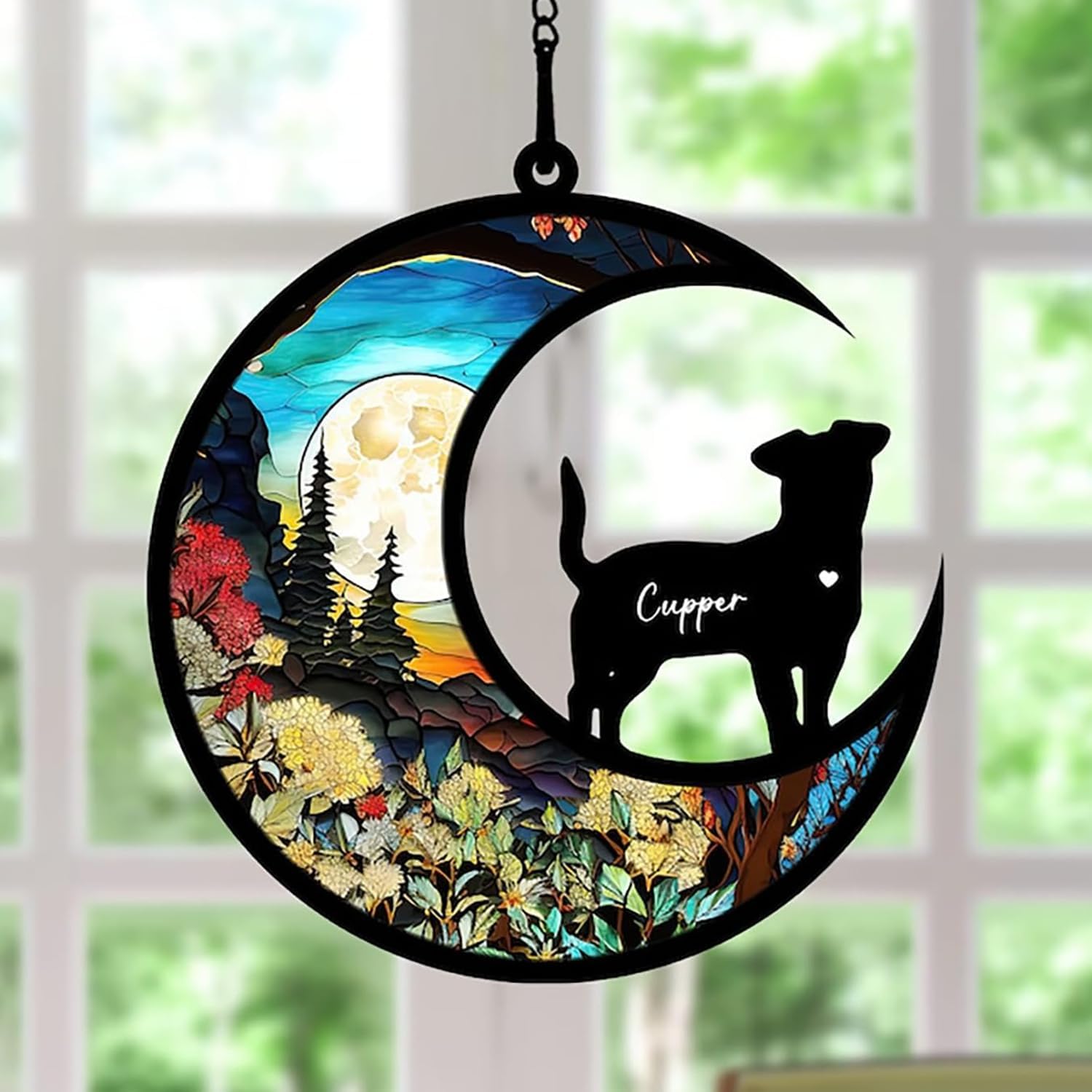 Nazenti Personalized Dog Memorial Suncatcher