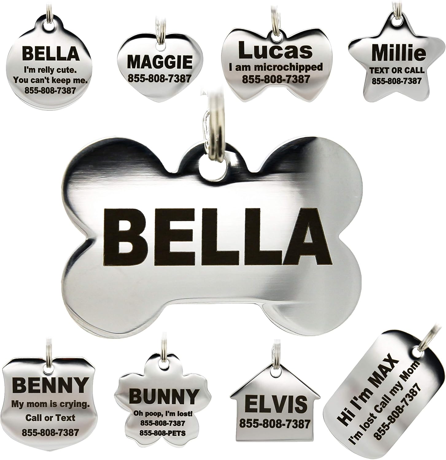 GoTags Stainless Steel Pet ID Tag