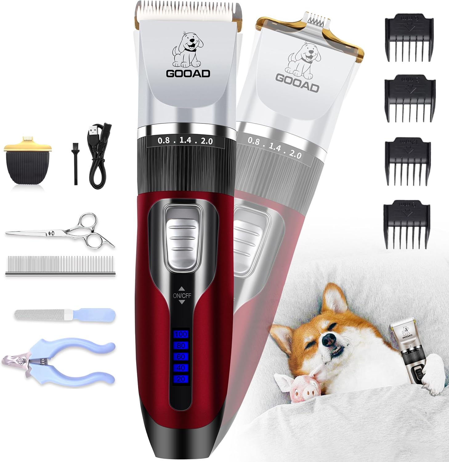 Gooad Cordless Dog Grooming Kit
