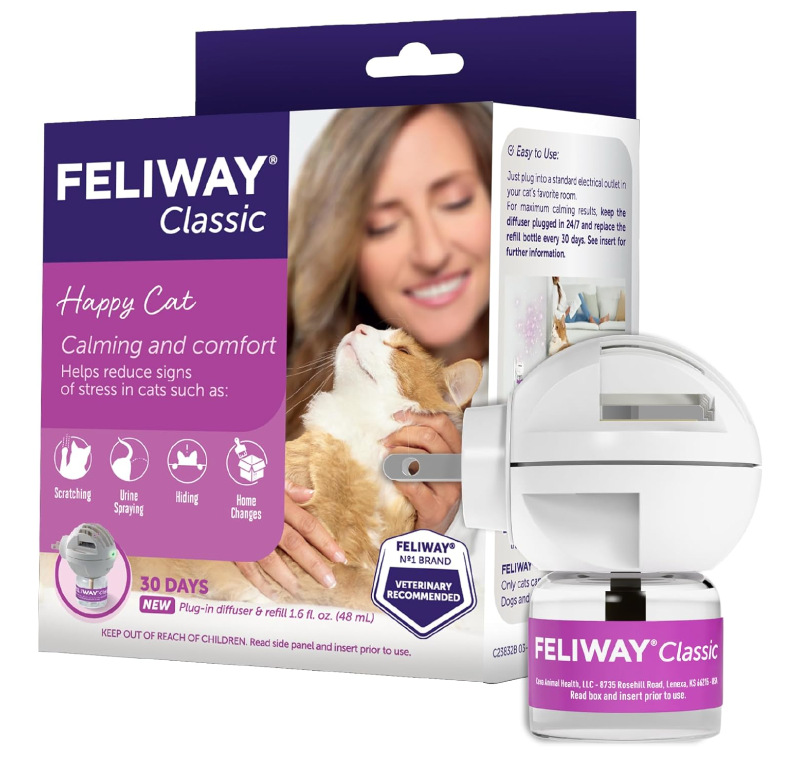FELIWAY Classic Cat Calming Diffuser Kit, 30-Day