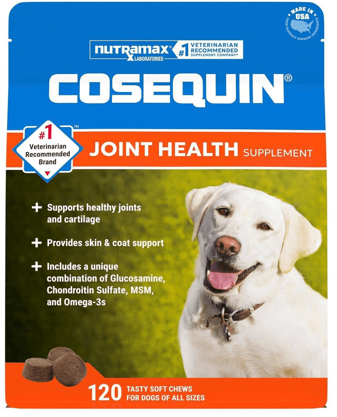 Nutramax Cosequin Joint Health Soft Chews for Dogs, 120 Count